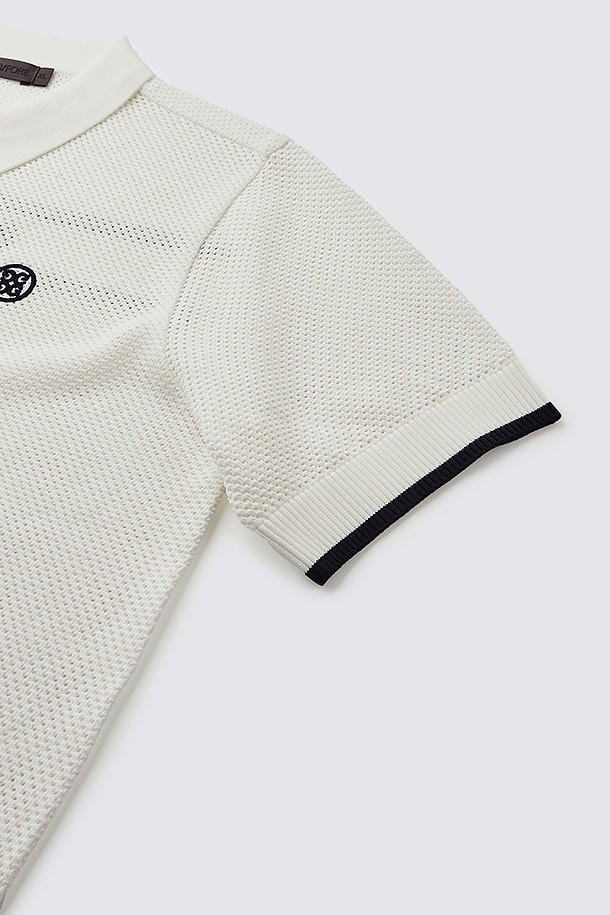 지포어-MEN APPAREL-CROCHET POLO SWEATER(MEN)					 					 					