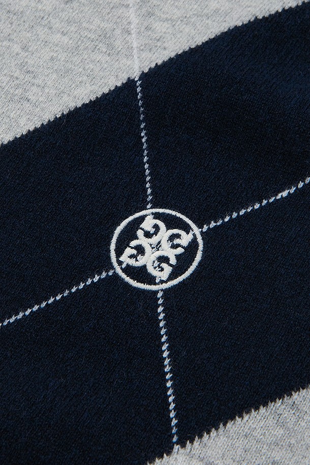 지포어-MEN APPAREL-ARGYLE PATTERN KNIT VEST(MEN)					 					 					