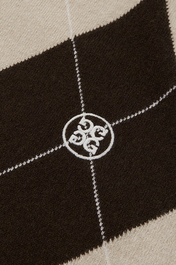 지포어-MEN APPAREL-ARGYLE PATTERN KNIT VEST(MEN)					 					 					