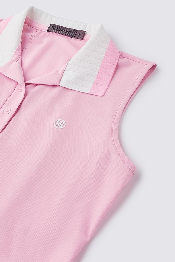 지포어-WOMEN APPAREL-SLEEVELESS POLO(WOMEN)					 					 					