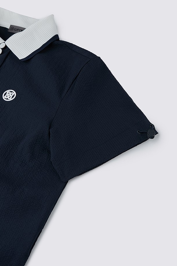 지포어-WOMEN APPAREL-SEERSUCKER POLO(WOMEN)
