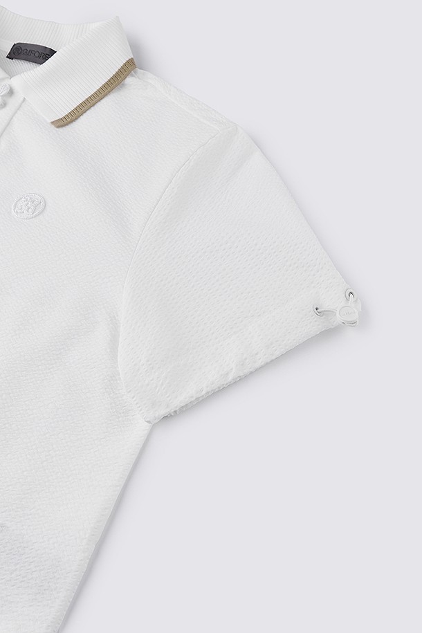 지포어-WOMEN APPAREL-SEERSUCKER POLO(WOMEN)