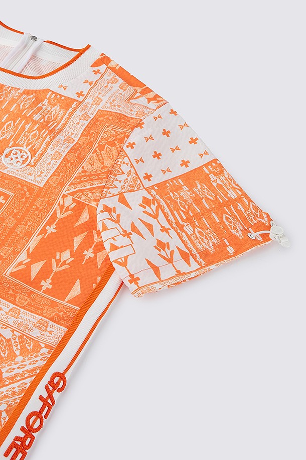 지포어-WOMEN APPAREL-SEERSUCKER PRINTED PULLOVER (WOMEN)				 					 					