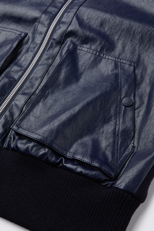 지포어-WOMEN APPAREL-FAUX LEATHER HYBRID JACKET(WOMEN)