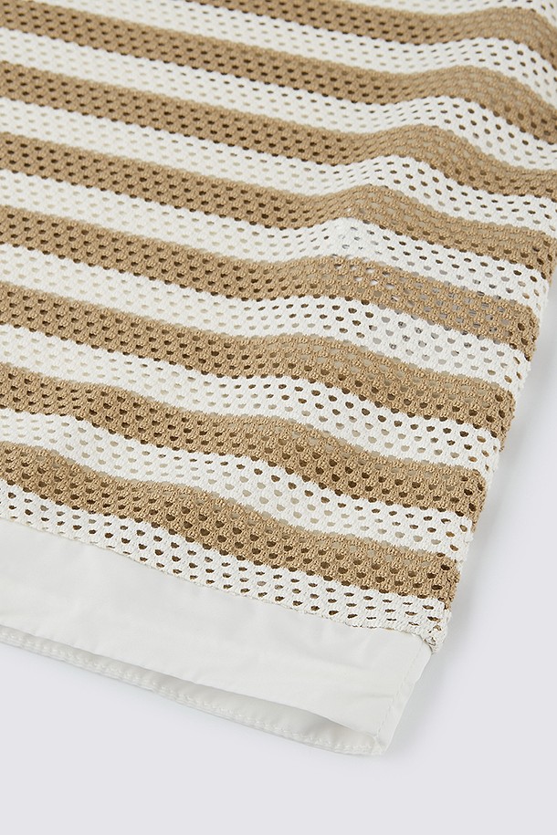 지포어-WOMEN APPAREL-MESH STRIPED SLEEVELESS(WOMEN)					 					 					