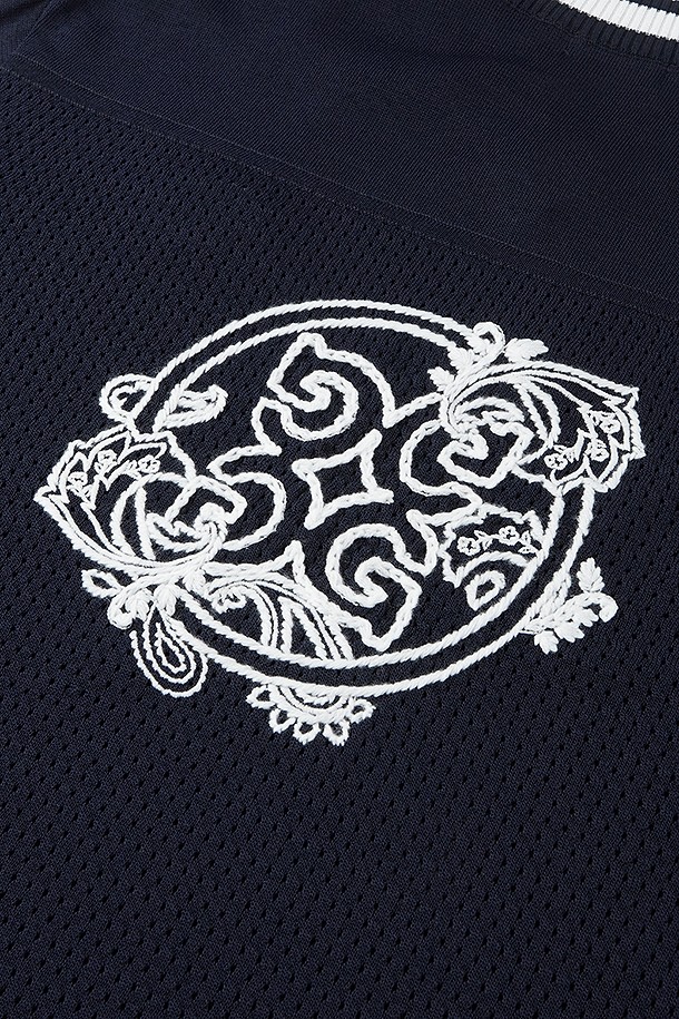 지포어-MEN APPAREL-CROCHET V-NECK KNIT(MEN)					 					 					