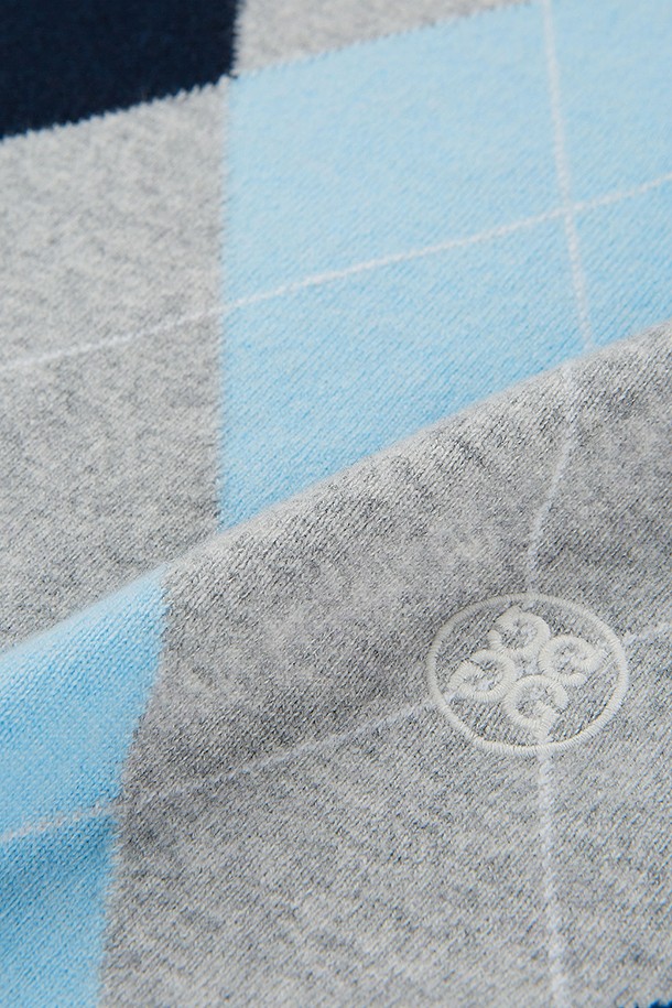 지포어-MEN APPAREL-ARGYLE PATTERN KNIT VEST(MEN)					 					 					