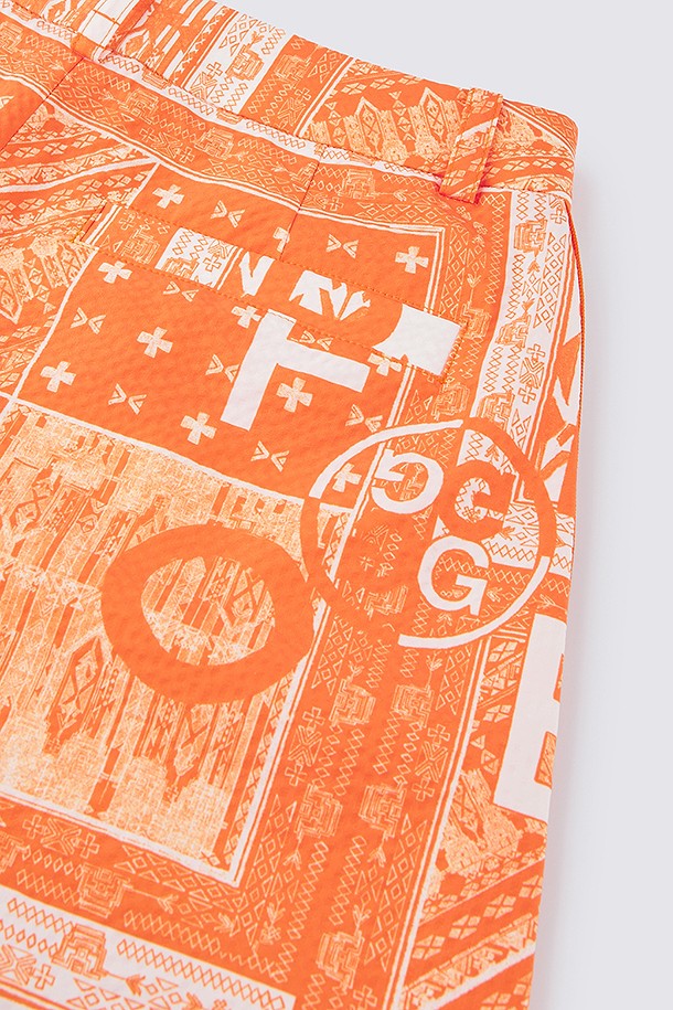 지포어-WOMEN APPAREL-SEERSUCKER PRINTED SHORT(WOMEN)					 					 					