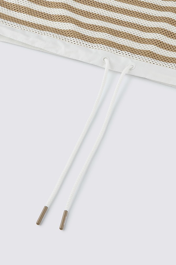 지포어-WOMEN APPAREL-MESH STRIPED SLEEVELESS(WOMEN)					 					 					