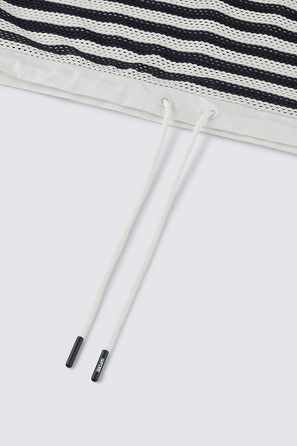 지포어-WOMEN APPAREL-MESH STRIPED SLEEVELESS(WOMEN)					 					 					