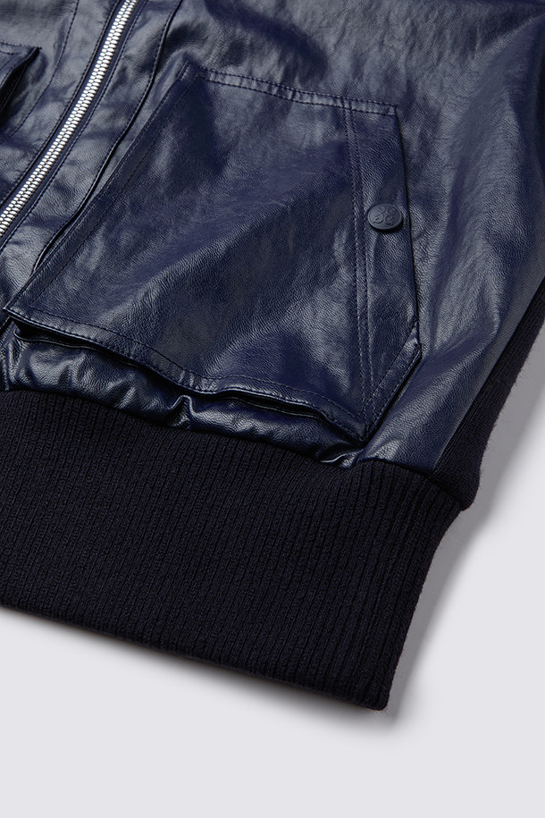 지포어-WOMEN APPAREL-FAUX LEATHER HYBRID JACKET(WOMEN)