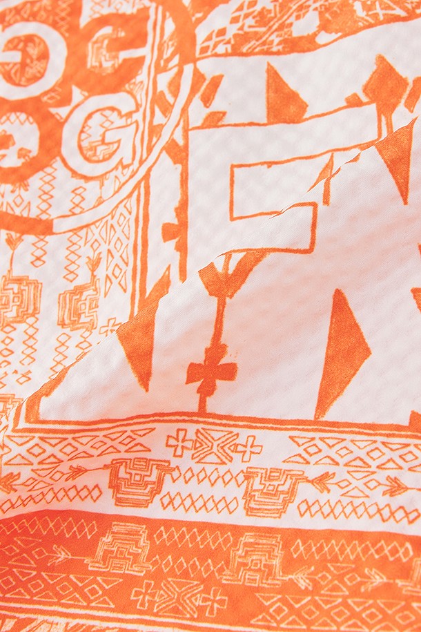 지포어-WOMEN APPAREL-SEERSUCKER PRINTED SHORT(WOMEN)					 					 					