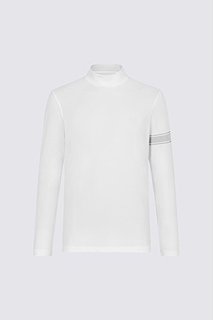 SUEDE TOUCH MOCKNECK T-SHIRT(MEN)_IVORY-a