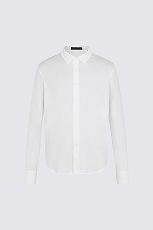 LUXE COTTON BLEND SHIRT(MEN)_WHITE-a