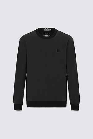 KNIT HYBRID PULLOVER(MEN)					 					 					_BLACK-a