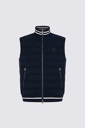 KNIT HYBRID DOWN VEST (MEN)_NAVY-a