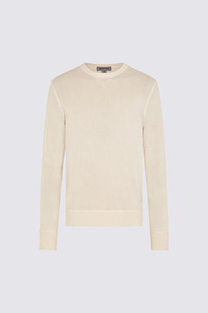 CASHMERE CREWNECK SWEATER(MEN)_BEIGE-a