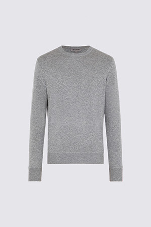 CASHMERE CREWNECK SWEATER(MEN)_GREY-a