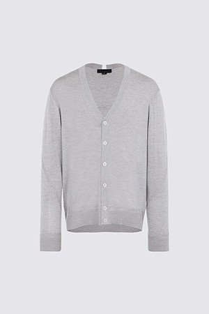 MERINO WOOL KNIT CARDIGAN(MEN)_GREY-a