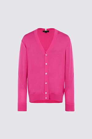 MERINO WOOL KNIT CARDIGAN(MEN)_PINK-a