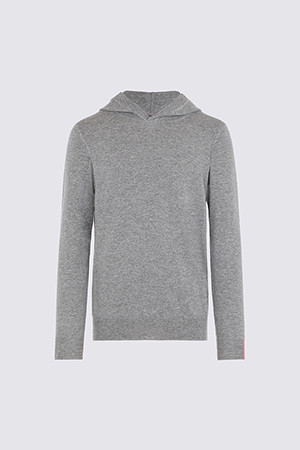 CASHMERE HOODED SWEATER(UNISEX)_GREY-a