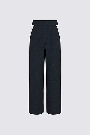BUTTON WIDE BOOTCUT PANT(WOMEN)_NAVY-a