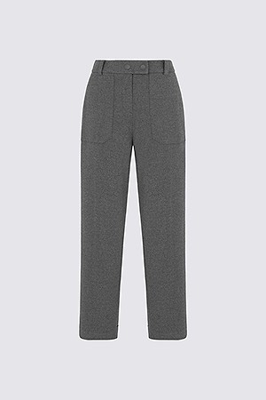 WOOL TAPERED PANT(WOMEN)					 					 					_GREY-a