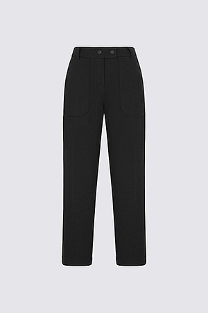 WOOL TAPERED PANT(WOMEN)					 					 					_NAVY-a
