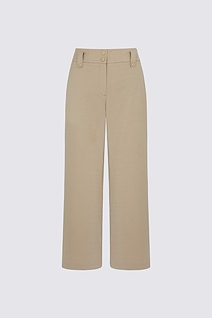 WINDPROOF WIDE LEG PANT(WOMEN)_BEIGE-a