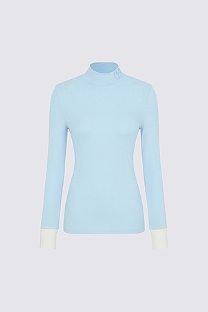 AR MOCKNECK BASE LAYER (WOMEN)_BLUE-a