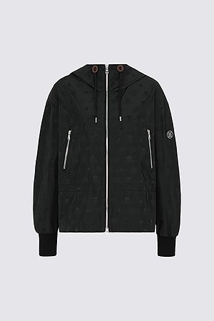 JACQUARD FULL ZIP JACKET (WOMEN)_BLACK-a
