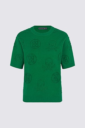 JACQUARD PULLOVER(WOMEN)					 					 					_GREEN-a