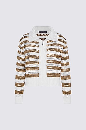 MESH FULL-ZIP SWEATER(WOMEN)_BEIGE-a