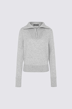 CASHMERE QUARTER ZIP SWEATER(WOMEN)					 					 					