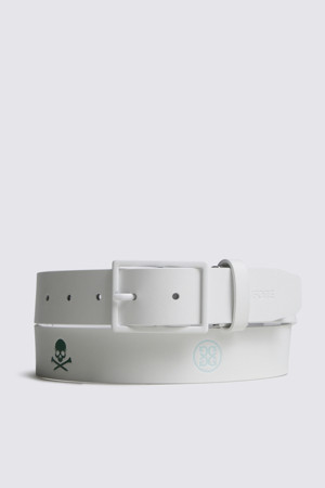 Embossed Leather Belt(MEN)					 					 					_WHITE-a
