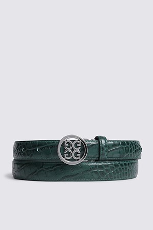 EXOTIC SKIN BELT(WOMEN)_GREEN-a