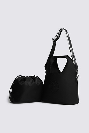WAVE NEOPRENE TOTE BAG(WOMEN)_BLACK-a