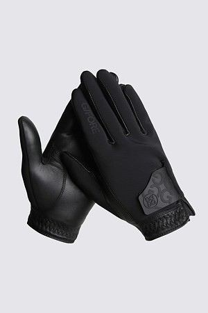 FLEECE GOLF GLOVES(MEN)_BLACK-a