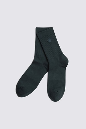 SOLID CREW SOCK(MEN)_GREEN-a