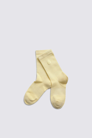 SOLID CREW SOCK(WOMEN)_YELLOW-a