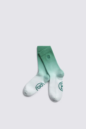 GRIDIENT CREW SOCK(WOMEN)_GREEN-a