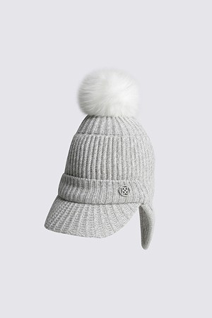 EARFLAP KNIT CAP(WOMEN)_GREY-a