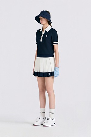 SUMMER OPEN POLO T-SHIRT(WOMEN)_NAVY-a