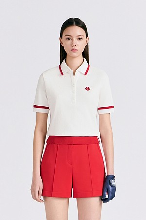 SUMMER OPEN POLO T-SHIRT(WOMEN)_WHITE-a