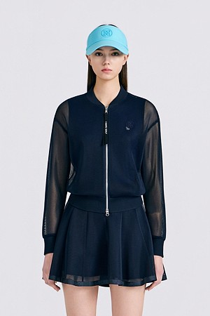 MESH FULL ZIP JACKET(WOMEN)_NAVY-a