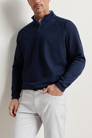 CRADLE PIQUE PERFORMANCE QUARTER-ZIP_NAVY-a