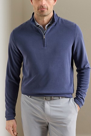 SOFT SUEDE PERFORMANCE QUARTER-ZIP_NAVY-a