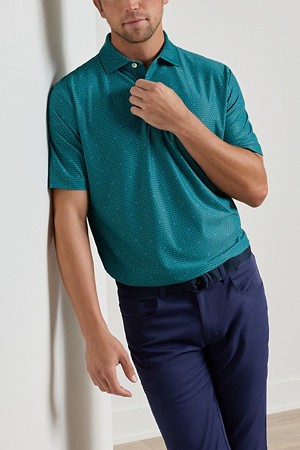ISLAND RAYS PERFORMANCE MESH POLO - SEAN SELF COLLAR