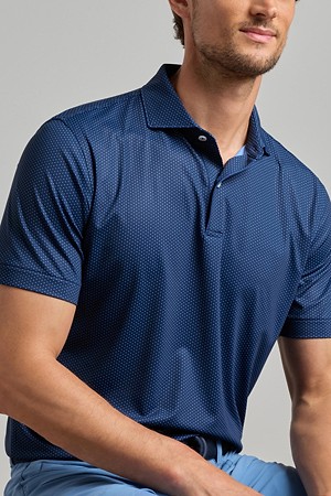 FERMATA PERFORMANCE JERSEY POLO - EDWIN SPREAD COLLAR