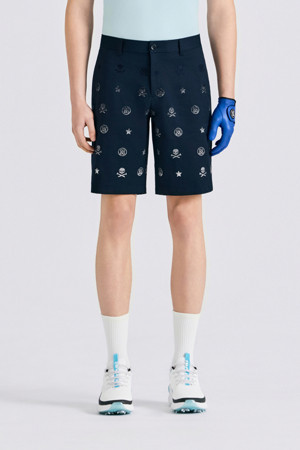 GRADATION EMBROIDERY SHORT(MEN)					 					 					_NAVY-a
